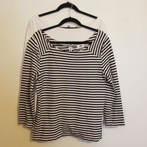 Pair of Old Navy 3/3 Sleeve Boatneck Shirts